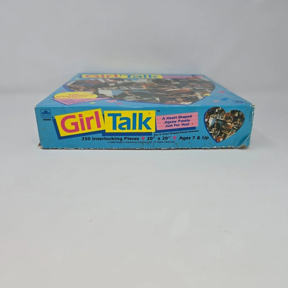 Vintage Girl Jigsaw Puzzle Talk A Heart Shaped 250 Pieces 1989 Complete